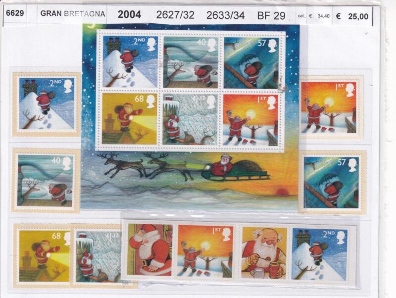 Francobolli Foglietti Gran Bretagna Anno 2004 Serie Santa Claus