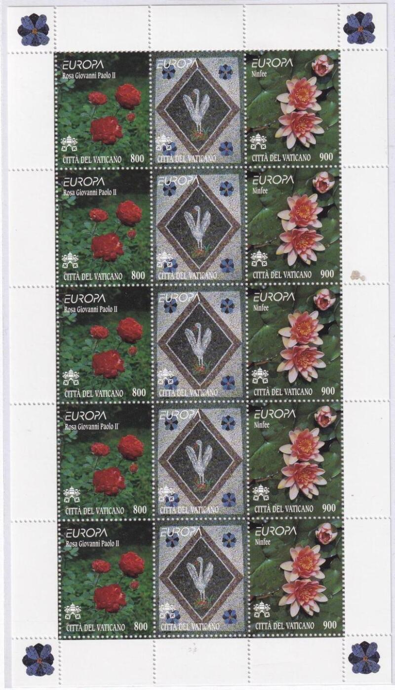 Minifoglio Vaticano Anno 1999 cat. n. 1143-1144 Europa - Riserve e Parchi