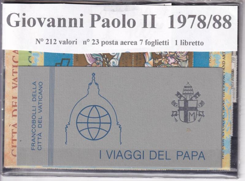 Francobolli Vaticano Anni 1978-1988 Giovanni Paolo II Annate complete