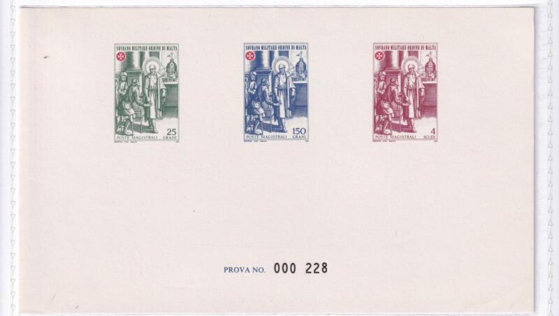 Francobolli S.M.O.M. Anno 1981 Prova Serie Natale (cat. n. 198-200)
