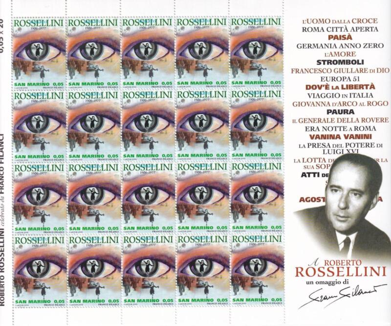 Minifogli San Marino Anno 2006 'Celebrazioni d'autore'. Anniversari di personaggi del passato (cat. n. 2118-2121)