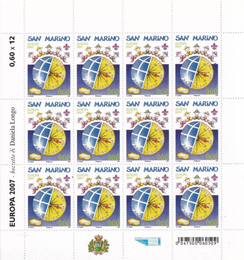 Minifogli San Marino Anno 2007 Europa. Centenario dello scoutismo (cat. n. 2147-2148)