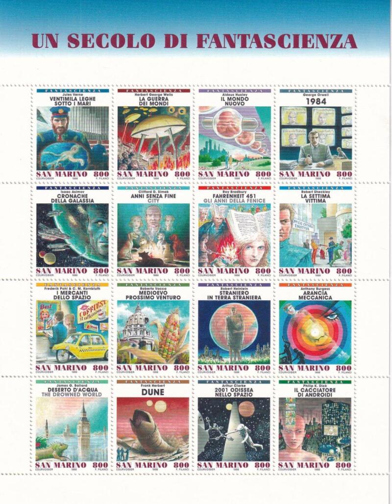 Foglietto San Marino Anno 1998 Un secolo di fantascienza (BF. n. 60)