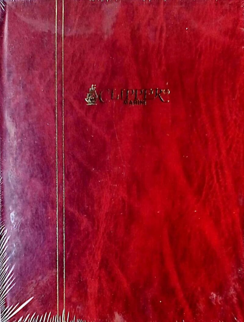 Classificatore per francobolli Marini Clipper a 24 pagine fondo bianco, colore marrone