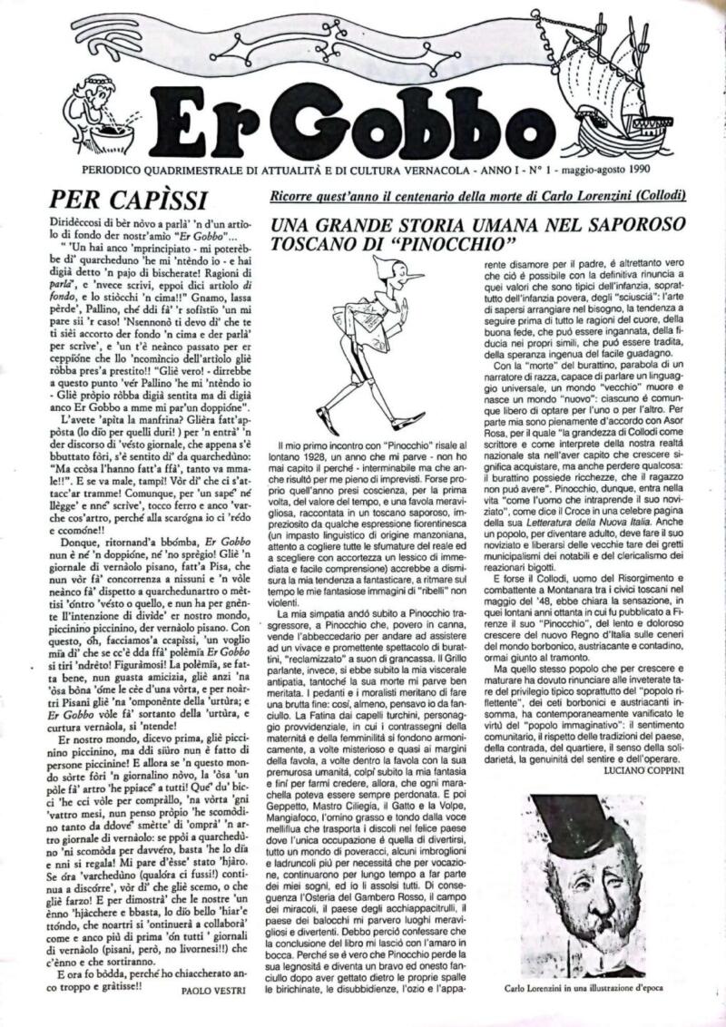 Rivista Er Gobbo Anno I N. 1 maggio-agosto 1990