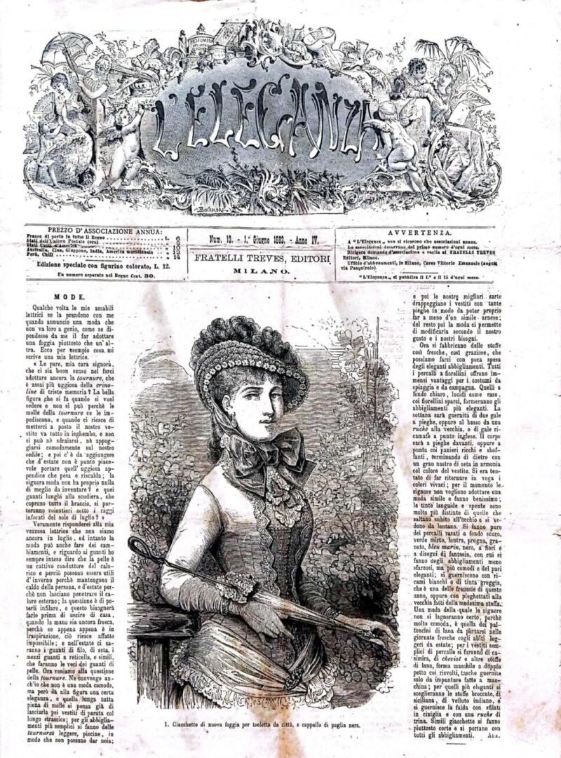 Rivista L'Eleganza n. 13 del 1 giugno 1882, Anno IV