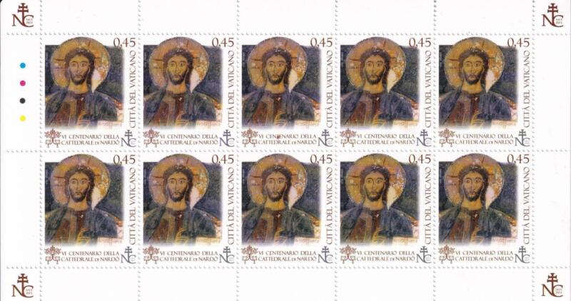 Minifogli Vaticano, Anno 2013, Sesto centenario della Cattedrale Santa Maria di Nardò (MF n. 1650-1654)