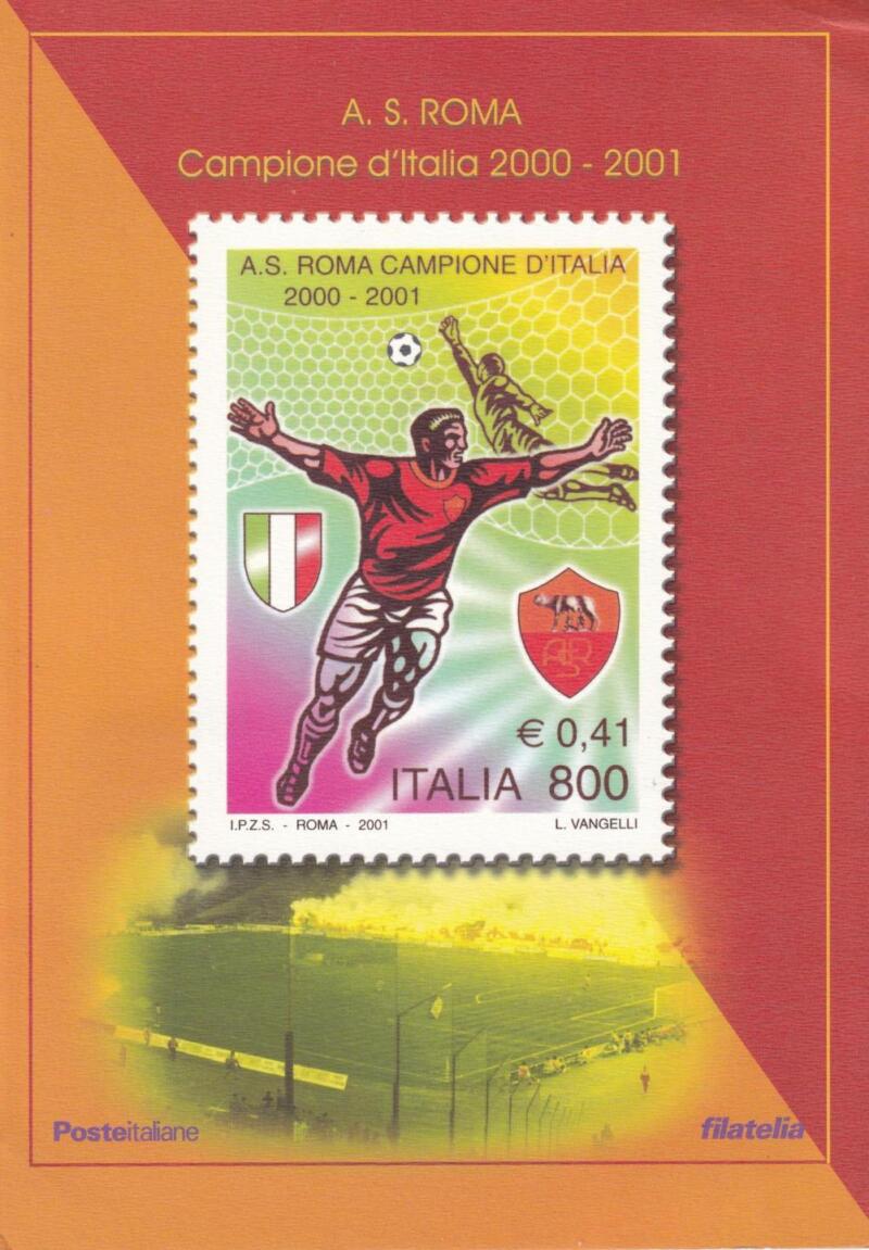 Folder Italia, Data 23/06/2001, A. S. Roma Campione d’Italia 2000-2001 (cat. n. 2589)