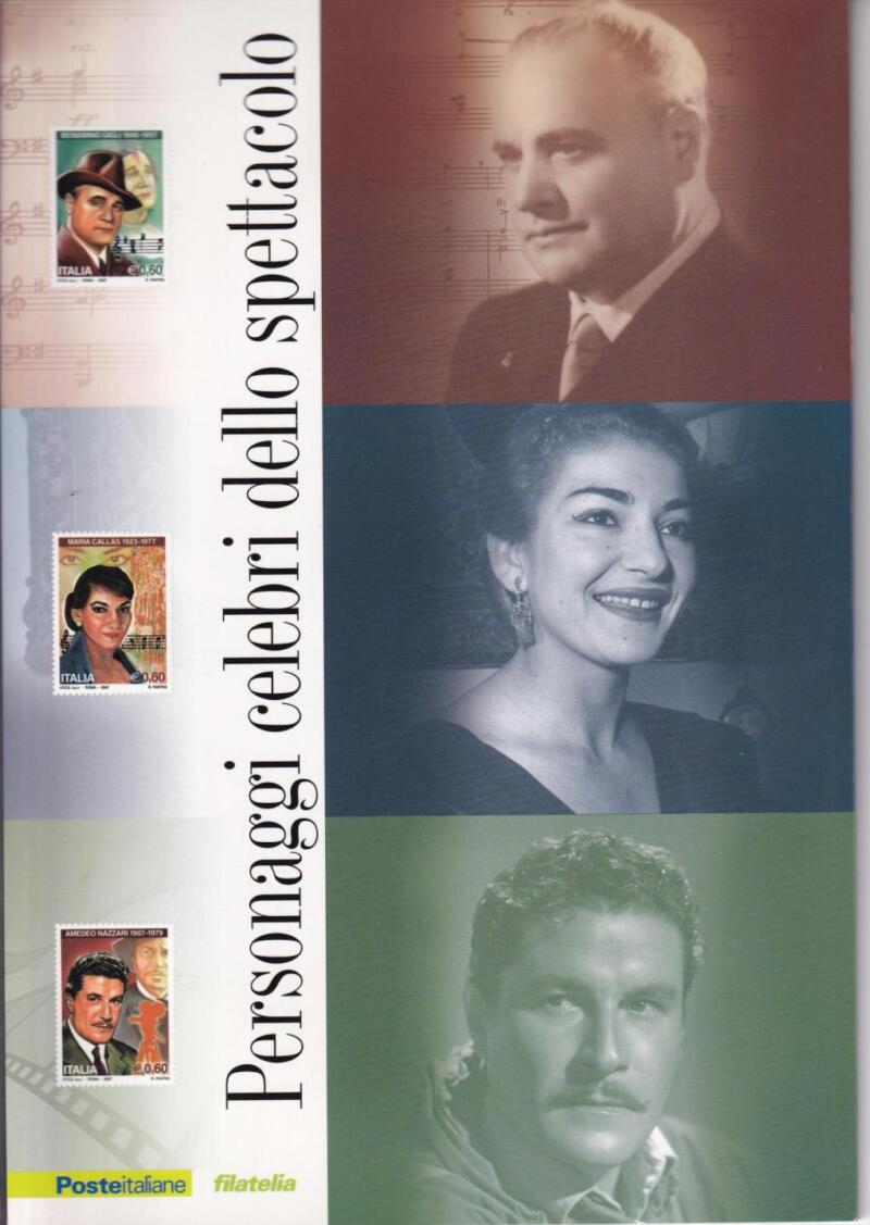 Folder Italia, Data 18/10/2007, Personaggi celebri dello spettacolo (cat. n. 3045-3047)