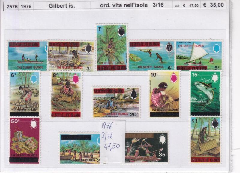 Isole Gilbert, Anno 1976, Serie ordinaria Vita delle Isole (cat. n. 3-16)