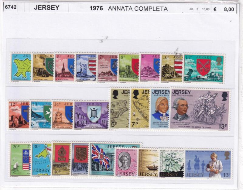 Francobolli Jersey, Anno 1976, Annata completa (cat. da n. 125 a n. 150)