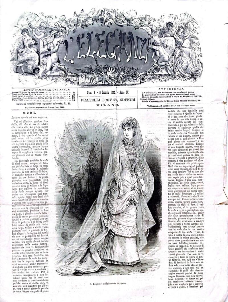 Rivista L'Eleganza n. 14 del 16 gennaio 1882, Anno IV