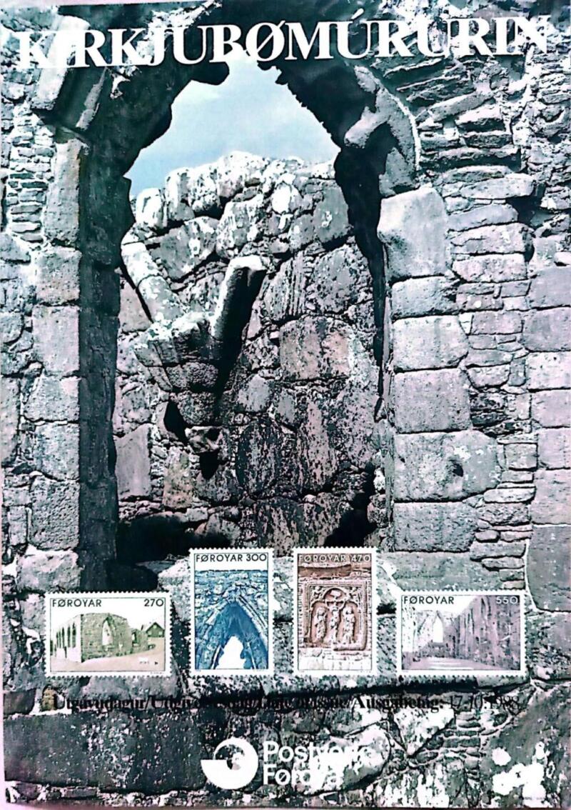 Manifesto pubblicitario emissione Francobolli Faeroer
