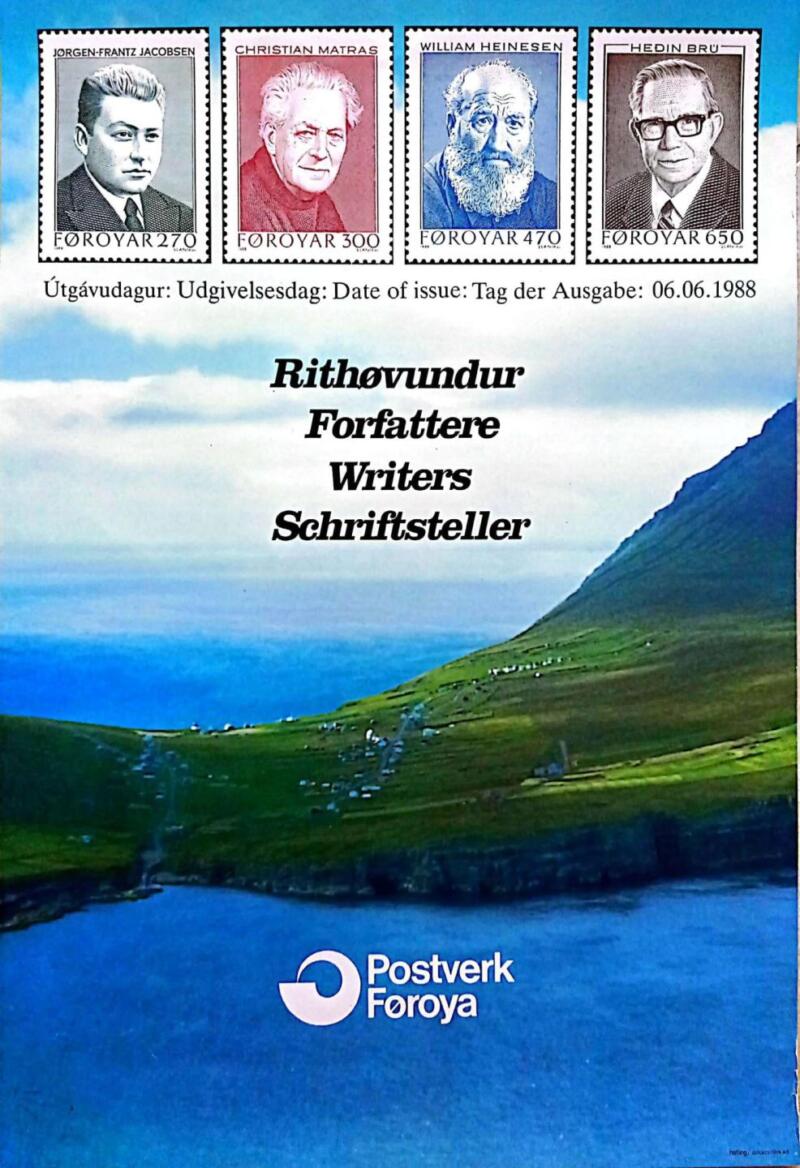 Manifesto pubblicitario emissione Francobolli Faeroer