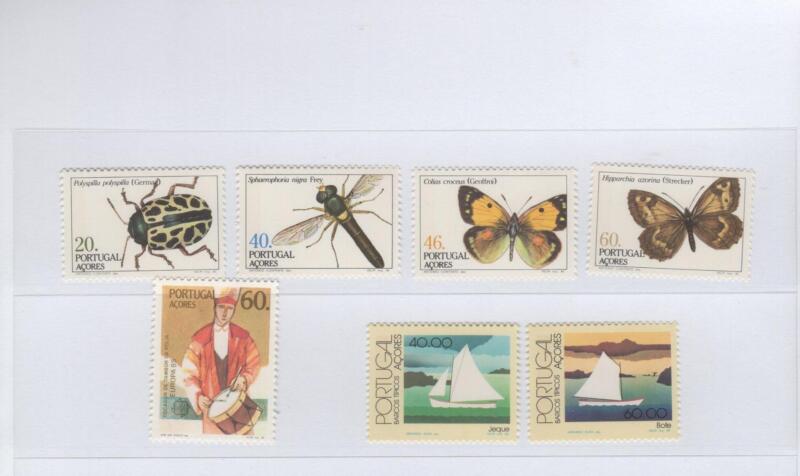 Francobolli Azzorre Anno 1985 Annata completa (cat. da n. 269A a n. 375)