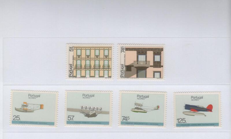 Francobolli Azzorre Anno 1987 Varie emissioni (cat. n. 384-385 e n. 386A-389A)