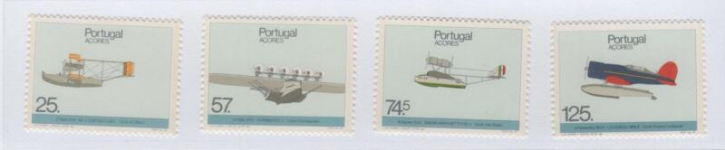 Francobolli Azzorre Anno 1987 Le Azzorre nella storia dell’aviazione. Idrovolanti che hanno fatto scalo nelle isole durante traversate oceaniche storiche
