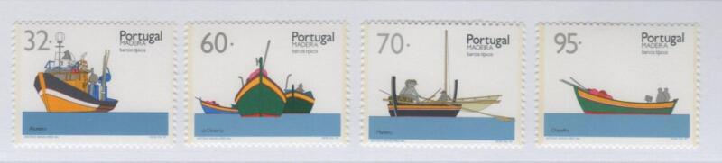 Francobolli Madera Anno 1990 cat. n. 141-144 Imbarcazioni tipiche locali
