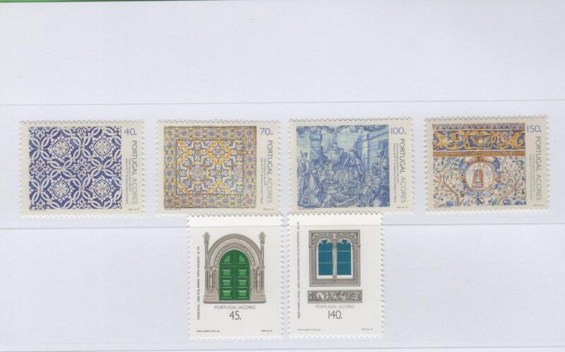 Francobolli Azzorre Anno 1994 Varie emissioni (cat. n. 443A-446A e n. 449-450)