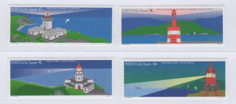 Francobolli Azzorre Anno 1996 cat. n. 458-461 Fari delle Azzorre