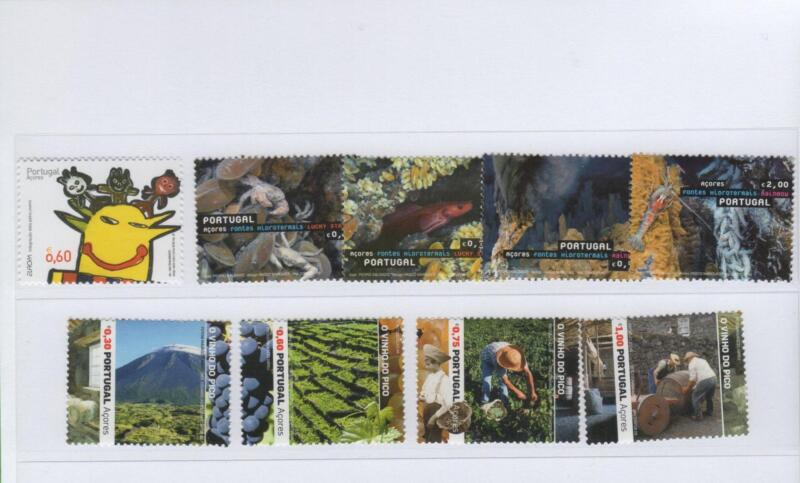 Francobolli Azzorre Anno 2006 Varie emissioni (cat. n. 507, n. 520-523, n. 524-527)
