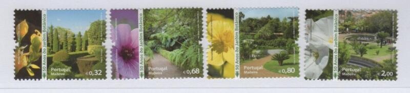 Francobolli Madera Anno 2010 cat. 302-305 Cinquantenario del Giardino Botanico di Madera opera di Rui Viera