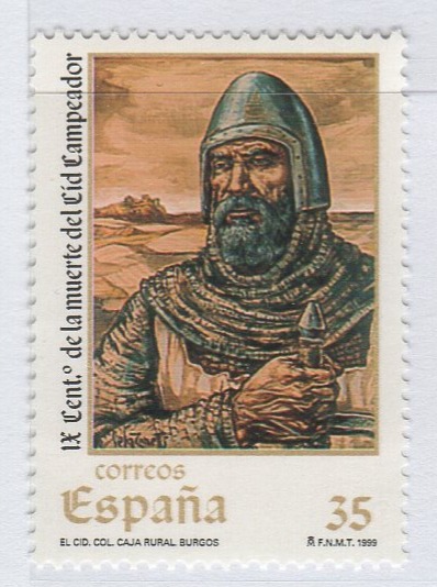 Francobollo Spagna Anno 1999 Nono centenario della morte del Cid Campeador (cat. n. 3222)