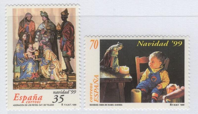 Francobolli Spagna Anno 1999  Natale (cat. n. 3252-3253)