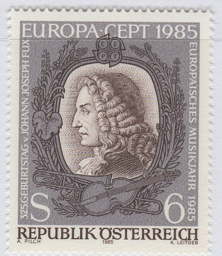 Francobollo Austria Anno 1985 Europa Anno europeo della musica