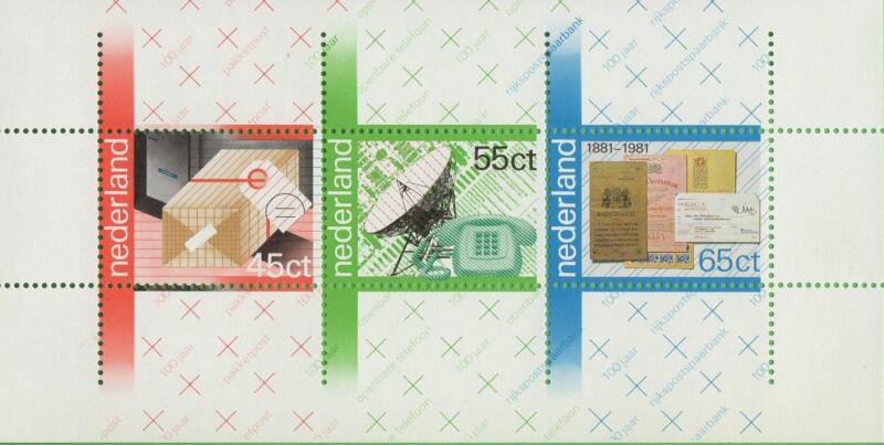 Foglietto Olanda Anno 1981 Centenario della creazione dei servizi postali (BF 22)