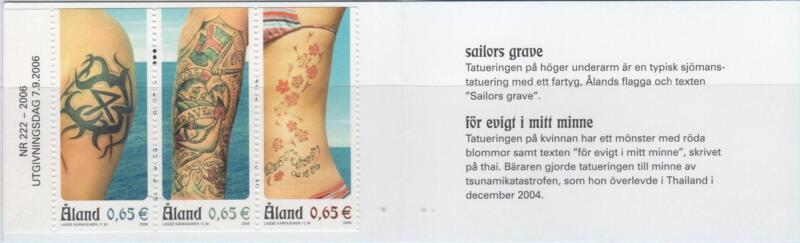 Libretto Aland Anno 2006 L’arte del tatuaggio a Aland