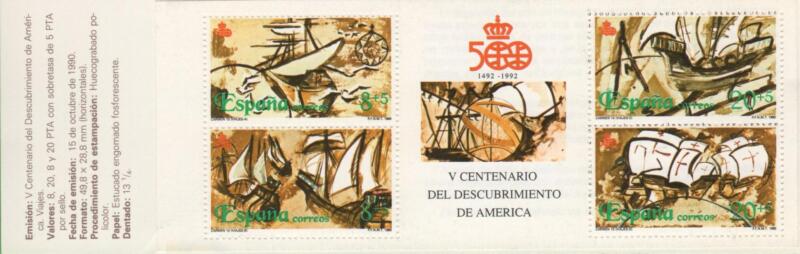 Libretto Spagna Anno 1990 Quinto centenario della scoperta dell’America Quinta serie (Lb 2691)