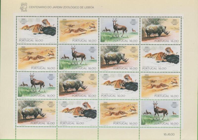 Minifoglio Portogallo Anno 1984 Centenario dello zoo di Lisbona (MF 1596)