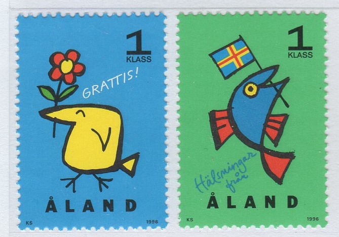 Francobolli Aland Anno 1996 Francobolli augurali