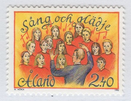 Francobollo Aland Anno 1997 Festa della musica e della canzone