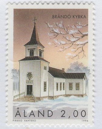 Francobollo Aland Anno 1996 Chiesa di Brando