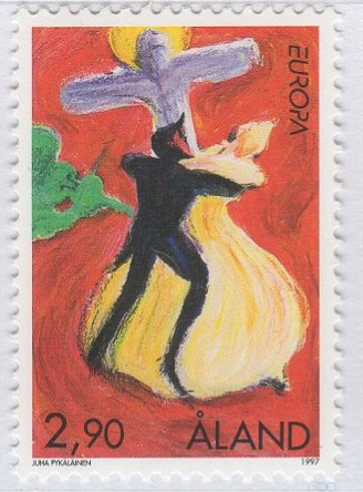 Francobollo Aland Anno 1997 Europa Storie e leggende