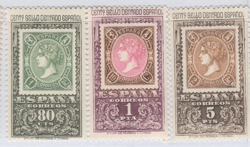 Francobolli Spagna Anno 1965 Centenario dei francobolli spagnoli dentellati