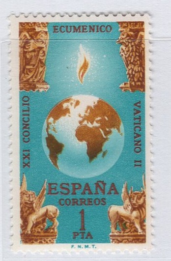 Francobollo Spagna Anno 1965 Chiusura del Concilio Ecumenico