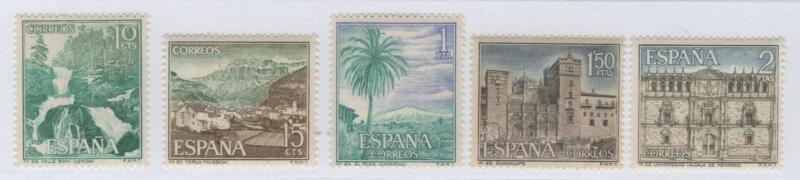 Francobolli Spagna Anno 1966 Serie turistica Quinta serie