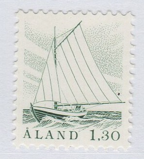 Francobollo Aland Anno 1986 Peschereccio