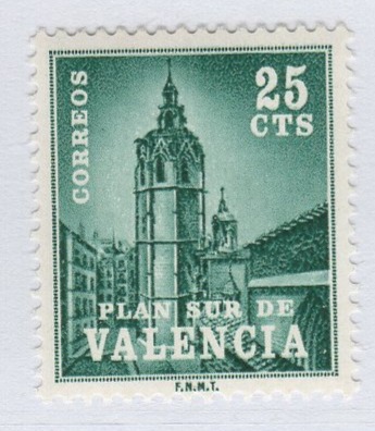 Francobollo Spagna Anno 1966 Pro Valencia