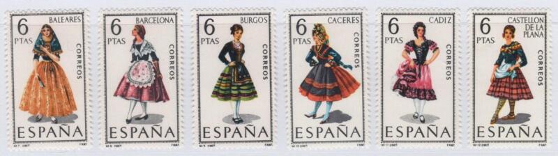 Francobolli Spagna Anno 1967 Costumi tipici spagnoli Seconda serie