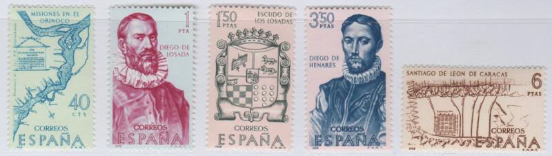 Francobolli Spagna Anno 1968 Conquistatori dell’America Nona serie