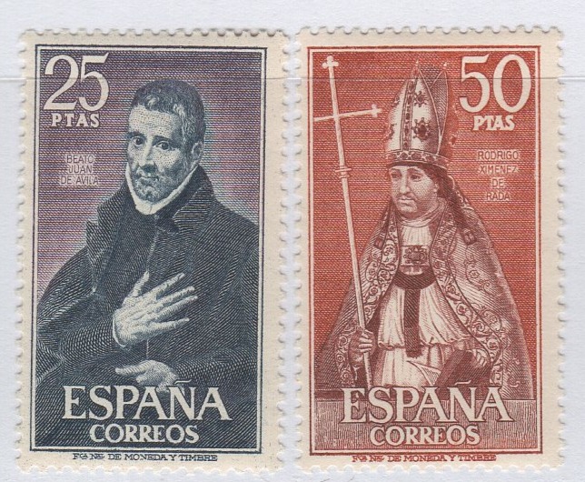 Francobolli Spagna Anno 1970 Personaggi illustri