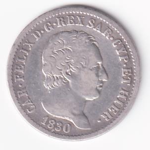 Moneta Italia Regno Carlo Felice Anno 1831 Lire 1