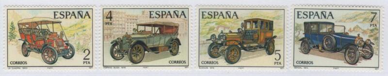 Francobolli Spagna Anno 1977 Antiche automobili