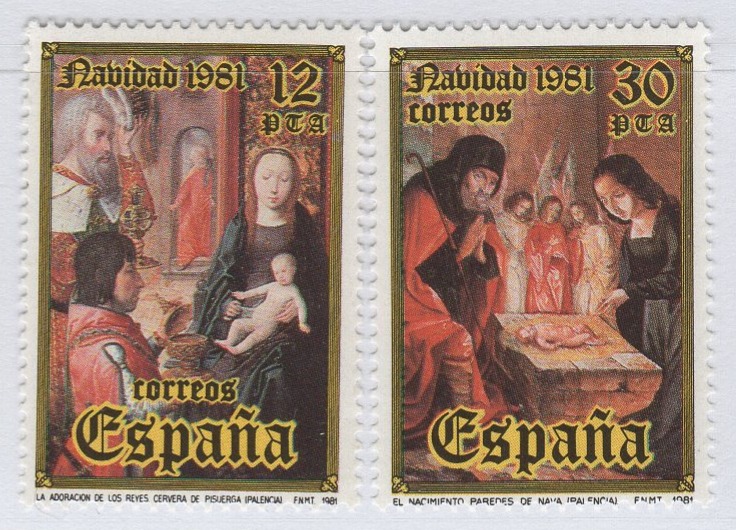 Francobolli Spagna Anno 1981 Natale