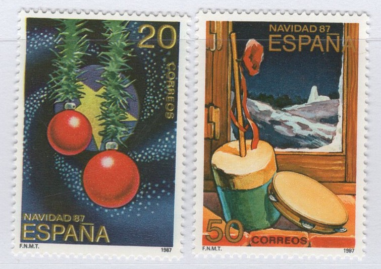 Francobolli Spagna Anno 1987 Natale