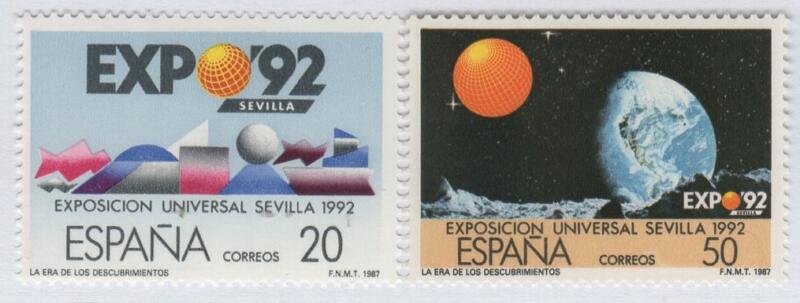 Francobolli Spagna Anno 1987 EXPO 92 Esposizione Internazionale a Siviglia L'era delle scoperte Seconda serie